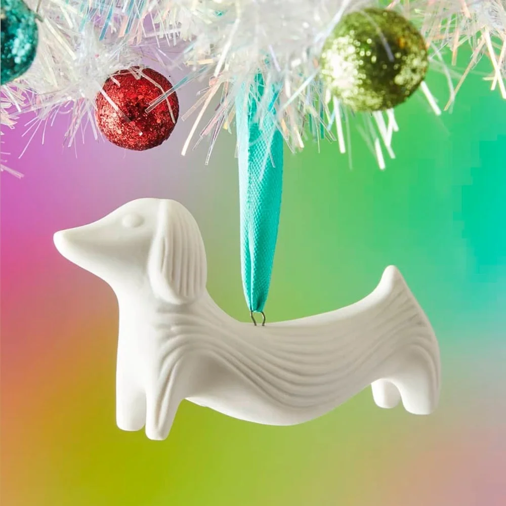NIB Jonathan Adler Porcelain Ornament - Dachsund
